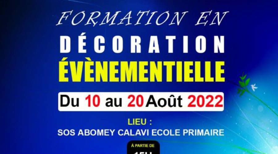 FORMATION EN DÉCORATION ÉVÉNEMENTIELLE À SOS ABOMEY-CALAVI