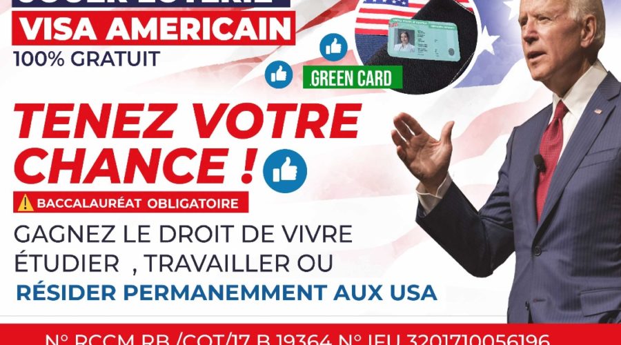 Jouer loterie visa Américain 100% gratuit, gagnez le droit de vivre, étudier, travailler ou résider permannement aux USA