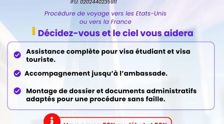 Procédure de voyage vers les états unis ou la France