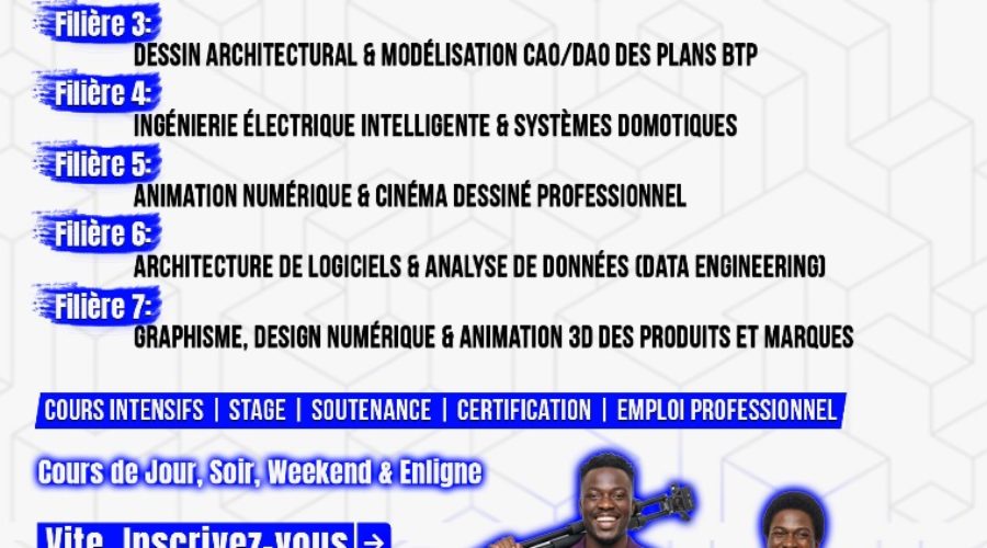 Construisez votre futur avec des formations certifiantes d’autonomisation et de qualification aux métiers professionnels