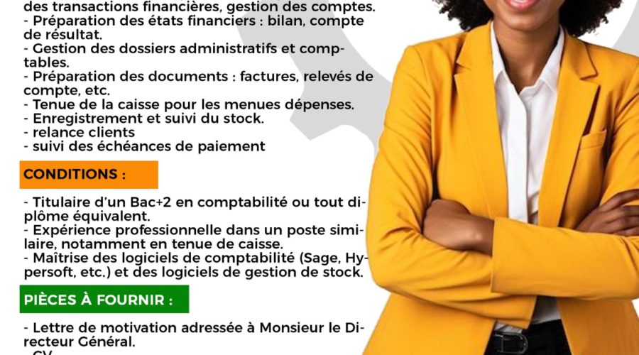 SoGAB Afrique SARL recrute un Comptable-Gestionnaire de stock