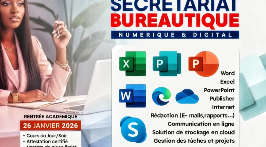 formation en   Secrétariat Bureautique Numérique et Digital