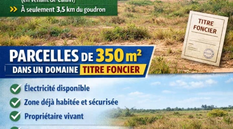 OPPORTUNITÉ IMMOBILIÈRE À SAISIR À SÉKOU