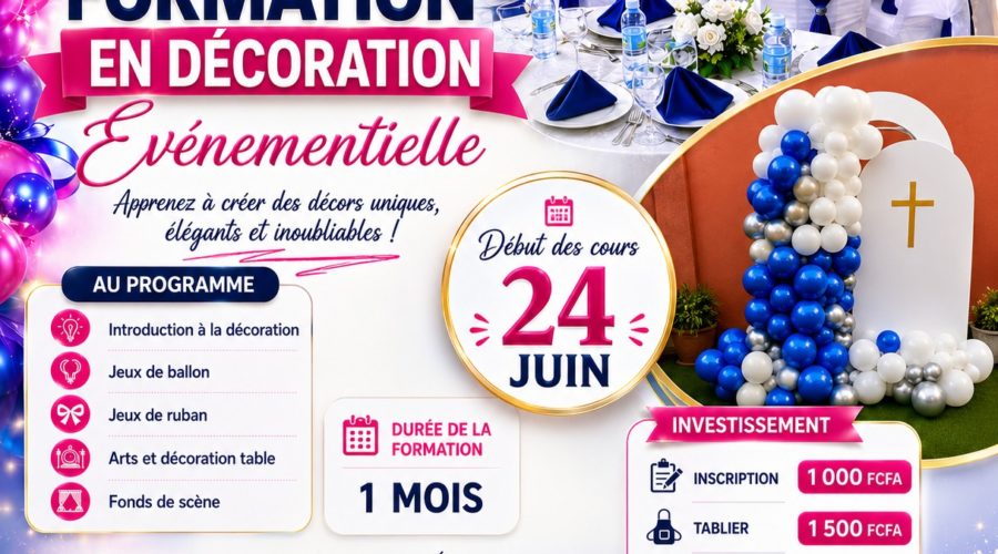 Formation en décoration événementiel avec l’ONG GARPIS