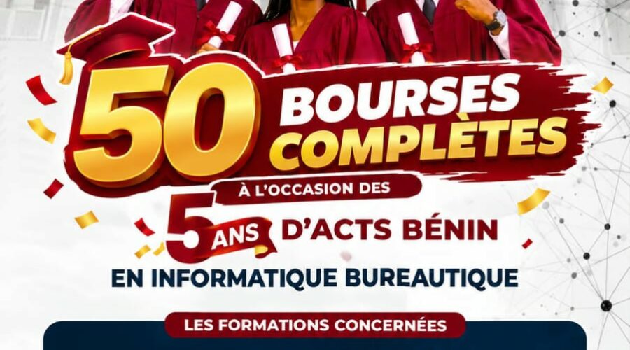 50 BOURSES COMPLÈTES DE FORMATION EN INFORMATIQUE BUREAUTIQUE